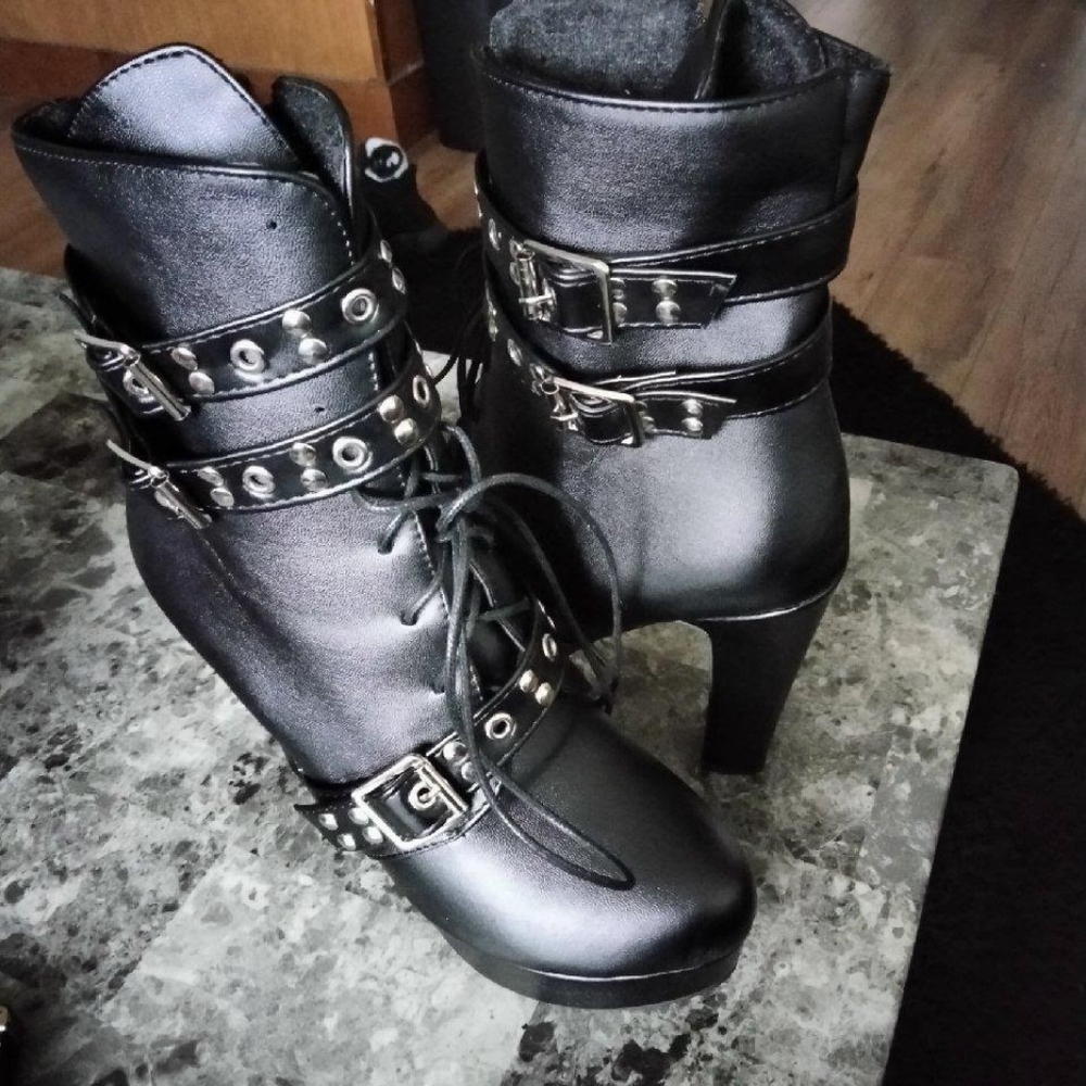Pu Leather Vintage Boots